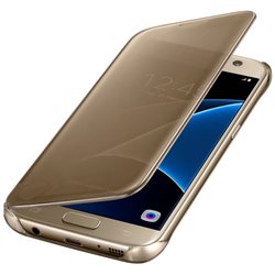 SAMSUNG GALAXY G930 S7 CLEAR VIEW COVER CASE GOLD