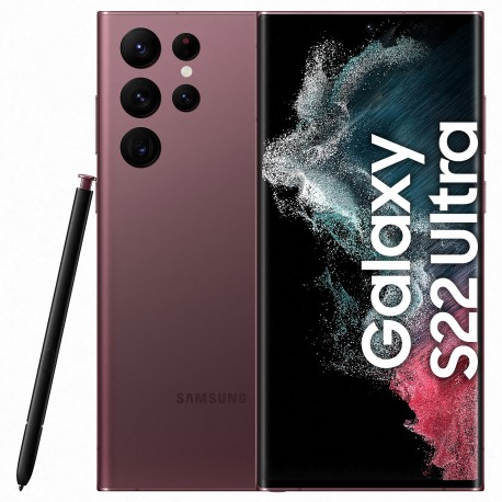 SAMSUNG GALAXY S22 Ultra 128GB, S908 DS BURGUNDY MOBILE PHONE