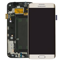 SAMSUNG G925 GALAXY S6 EDGE LCD+TOUCH WHITE
