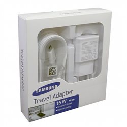 SAMSUNG TRAVEL CHARGER MicrouUSB WHITE FOR NOTE4,S6 -Adaptive Fast Charging